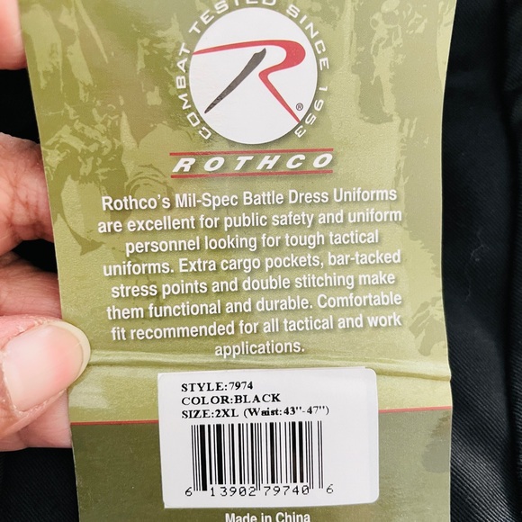 Rothco Black Battle Dress Uniform Pants - Picture 5 of 5